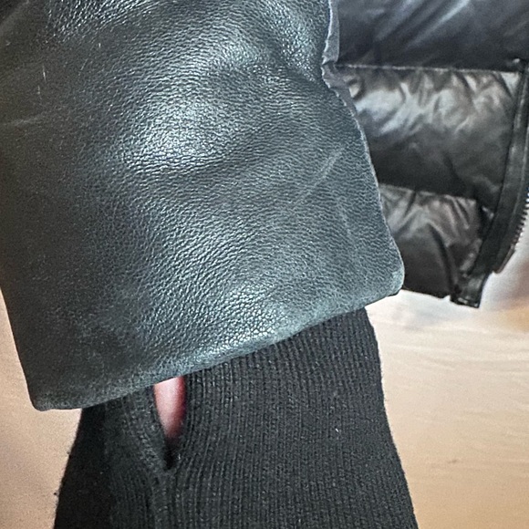 Nicole Benisti NB Series Black Lamb Leather Duck Down Puffer Coat XS - Picture 5 of 12